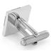 Polished Stainless Steel with Abalone Shell Inlay Cuff Links