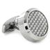 Stainless Steel with White and White Carbon Fiber Inlay Oversized Cufflinks