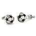 Stainless Steel Round Soccer Ball Cuff Links