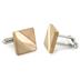 Stainless Steel Pink Gold Plated Rectangle Cuff Links