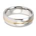Polished Gold Plated Grooved Titanium Ring (6mm)