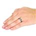 Tungsten Carbide Triple Black Stripes Band Ring