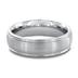 Grooved Brushed and Polished Tungsten Carbide Ring (6.5 mm)