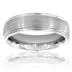 Grooved Brushed and Polished Tungsten Carbide Ring (6.5 mm)