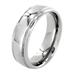 Polished Grooved Tungsten Carbide Ring (7mm)