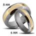 Tungsten Carbide Gold IP Stripe Band Ring