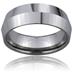 Tungsten Carbide Center Point Faceted Band Ring