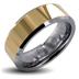 Tungsten Carbide Ring With PVD Gold Band