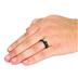 PVD Black Tungsten Carbide Ring With Triagular Prism Cut Design