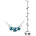 1/4 Carat TW Blue Diamond Three Stone Pendant Necklace in 14K White Gold