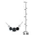1/4 CT Black Diamond Three Stone Pendant Necklace 14K White Gold