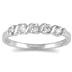 5 Stone S Groove Diamond Band in 10K White Gold