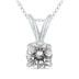 AGS Certified 3/4 Carat Round Diamond Solitaire Pendant in 14K White Gold (I-J Color, I2-I3 Clarity)