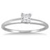 1/10 Carat Princess Diamond Solitaire Ring in 14K White Gold
