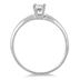 1/10 Carat Princess Diamond Solitaire Ring in 14K White Gold