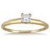 1/10 Carat Princess Diamond Solitaire Ring in 14K Yellow Gold 