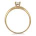 1/10 Carat Princess Diamond Solitaire Ring in 14K Yellow Gold 