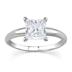 1/3 Carat Princess Diamond Solitaire Ring in 14K White Gold