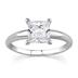 AGS Certified 3/4 Carat Princess Diamond Solitaire Ring in 14K White Gold (J-K Color, I2-I3 Clarity) 