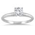 1/3 Carat Round Diamond Solitaire Ring in 14K White Gold (Premium Quality)