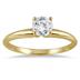 1/3 Carat Round Diamond Solitaire Ring in 14K Yellow Gold (Premium Quality)