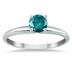 1/3 Carat TW Round Blue Diamond Solitaire Ring in 14k White Gold