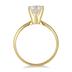 3/4 Carat Round Diamond Solitaire Ring in 14K Yellow Gold (Premium Quality)