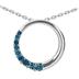3/4 CTW Diamond Circle Journey Pendant in 10K White Gold